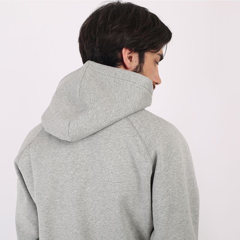 Мужская толстовка Carhartt WIP Hooded Chase Sweat (I026384-grey hth/gold)  - цена, описание, фото 7